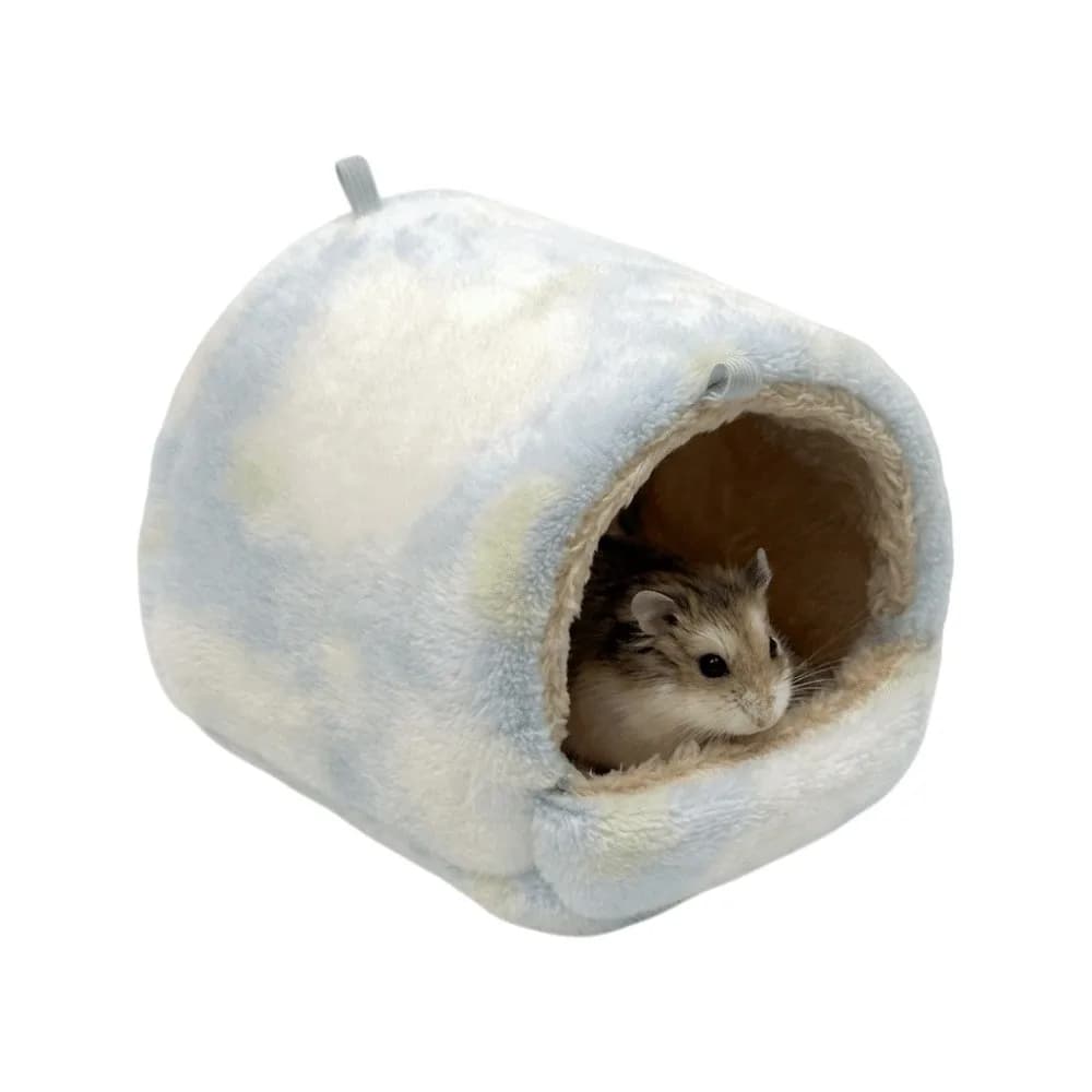 Coral fleece hammock for hamsters, comfortable, with cartoon pattern, suspended sleeping bag for squirrels, soft nest for squirrel cage