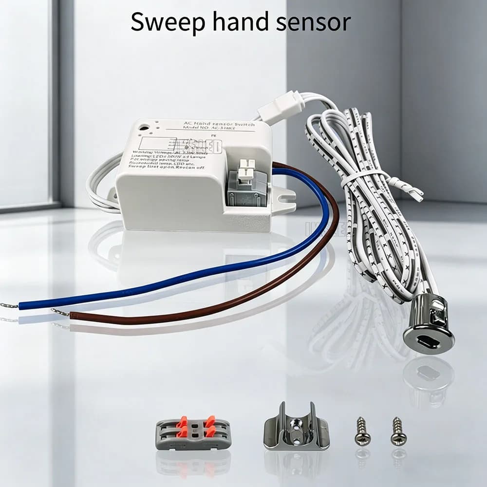 Sensore per armadio 220V Interruttore a induzione umana Sensore a infrarossi 100W165-265V per luce del corridoio dell'armadio scarpiera, facile installazione