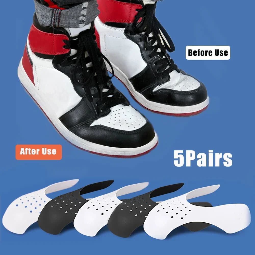 5 Paia di Protezioni Anti-Piega per Scarpe, Allargascarpe per Sneaker, Supporto Anti-Piega per Scarpe Sportive, Dropship