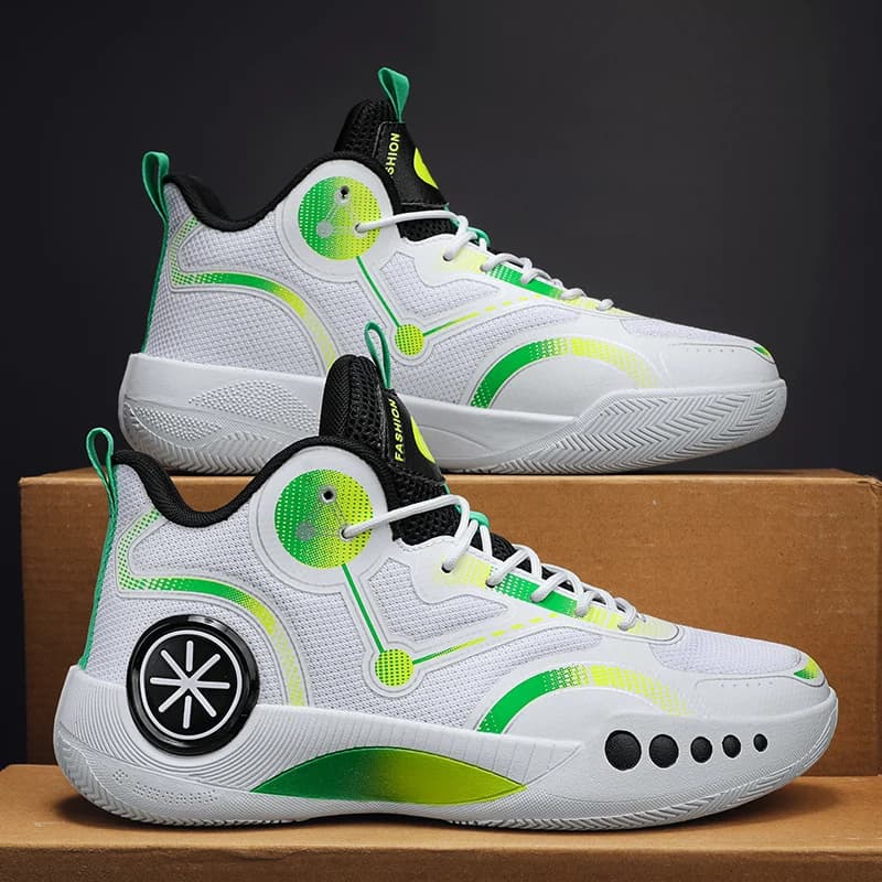 Men's Basketball Shoes, High-Top Sports Shoes, Stylish Running Shoes, Basketball Training Shoes, Available in Black, White, Red, Gray, and Multiple Colors, Men's Boots