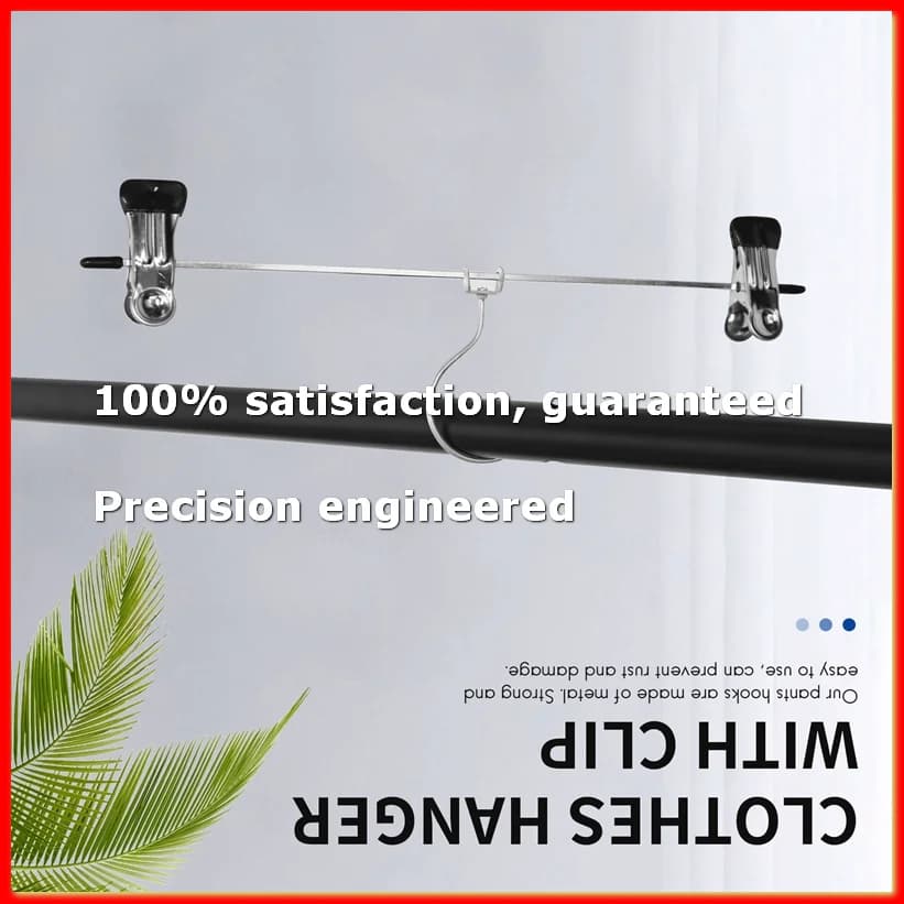 24 PCS Skirt Hangers with Clips, Pants Hanger Metal Hangers Space Saving for Pants Skirts Clothes-A13G