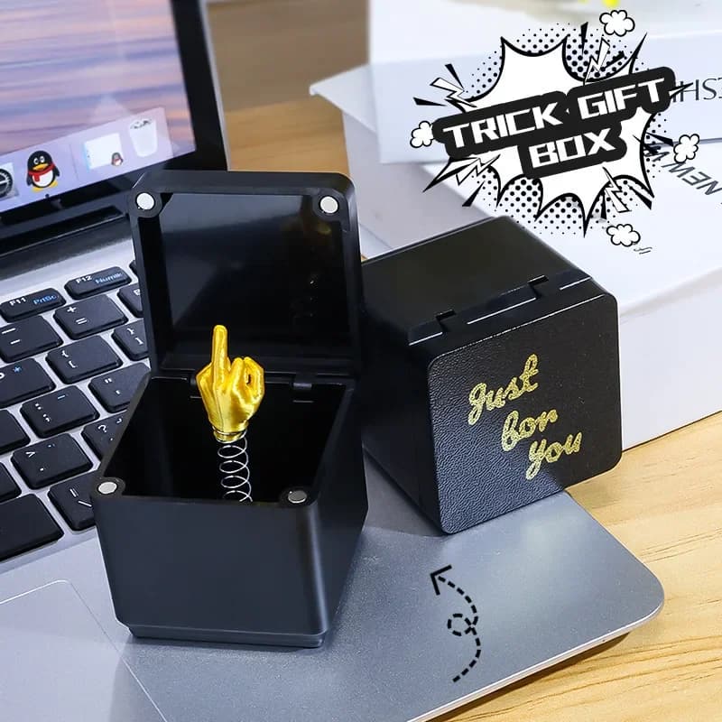 Interesting Christmas Joker Gift Box Medium finger Christmas Box Funny Creative Gifts Office Desk Decoration Gift 2026