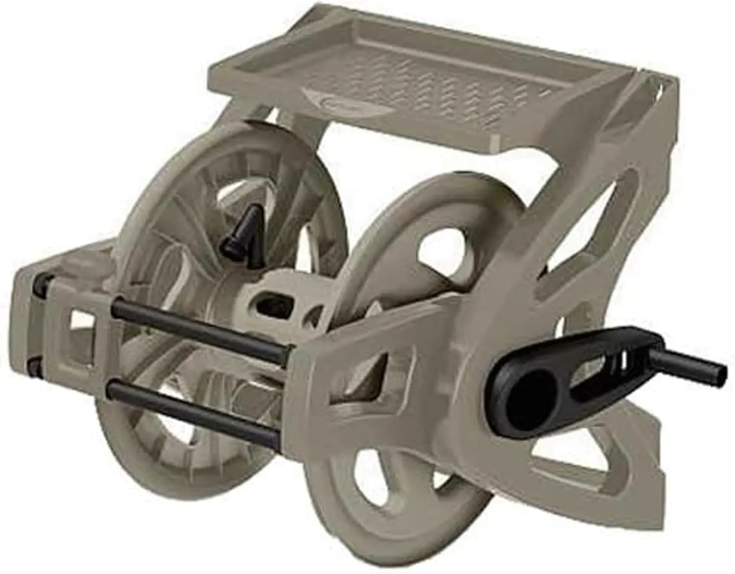 Wall Garden Wrap with Storage Tray, Contains 53 Meters of 16 mm Vinyl Pipe, Fluid Wrap Guide, Resistant Resin, Dark Grey