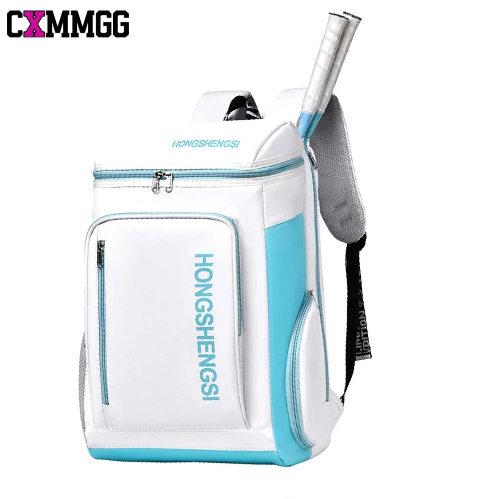 Borsa da Tennis 1 Pezzo, Zaino da Tennis per Donna e Uomo con Tasca Termica, Scomparto Ventilato per Scarpe, Borsa Sportiva Impermeabile per Esterni
