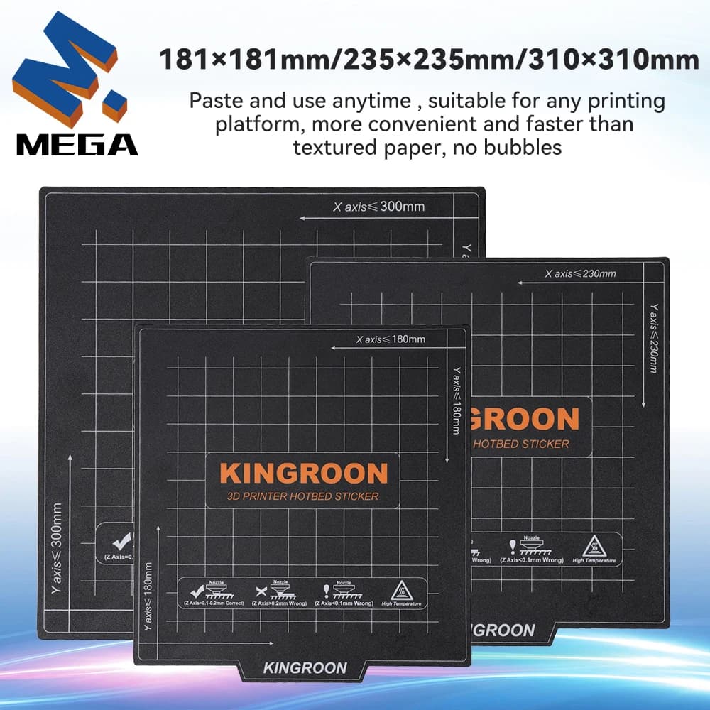 Construction plate Magnetic heated bed 181 235 310 mm 3D Printer Hot bed sheet A + B Soft magnetic construction plate for KP3S KP5L Ender 3