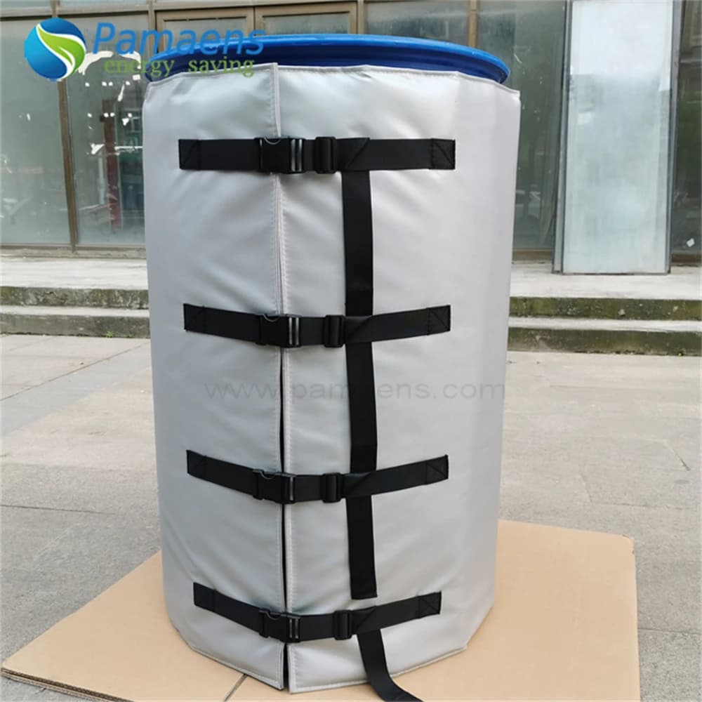 220L Blue DG HDPE Mauser Drum Standard Heating Blanket Jacket Warmer with Digital Adjustable Thermostat