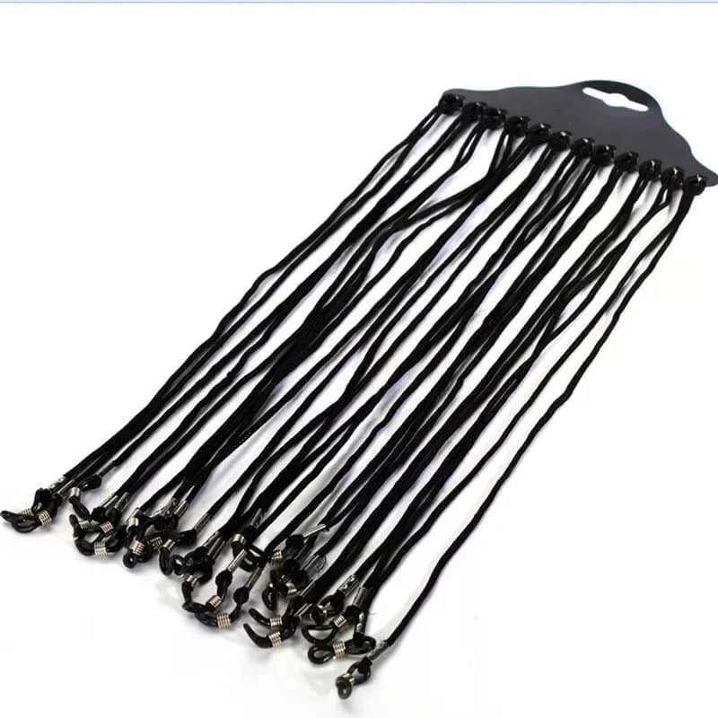 12PCS Black Nylon Cord Eyeglass Holder Sunglass Eyewear Glasses Neck String Strap