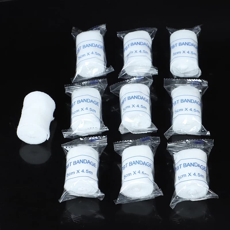 10 rotoli di bende elastiche in PBT da 5 cm x 4,5 m per kit di pronto soccorso