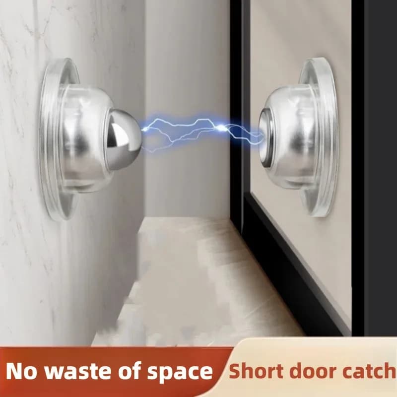 Fermaporta Magnetico per Casa: Silicone Corto con Ventosa, Anti-Collisione e Silenzioso - Perfetto per Camere da Letto e Bagni