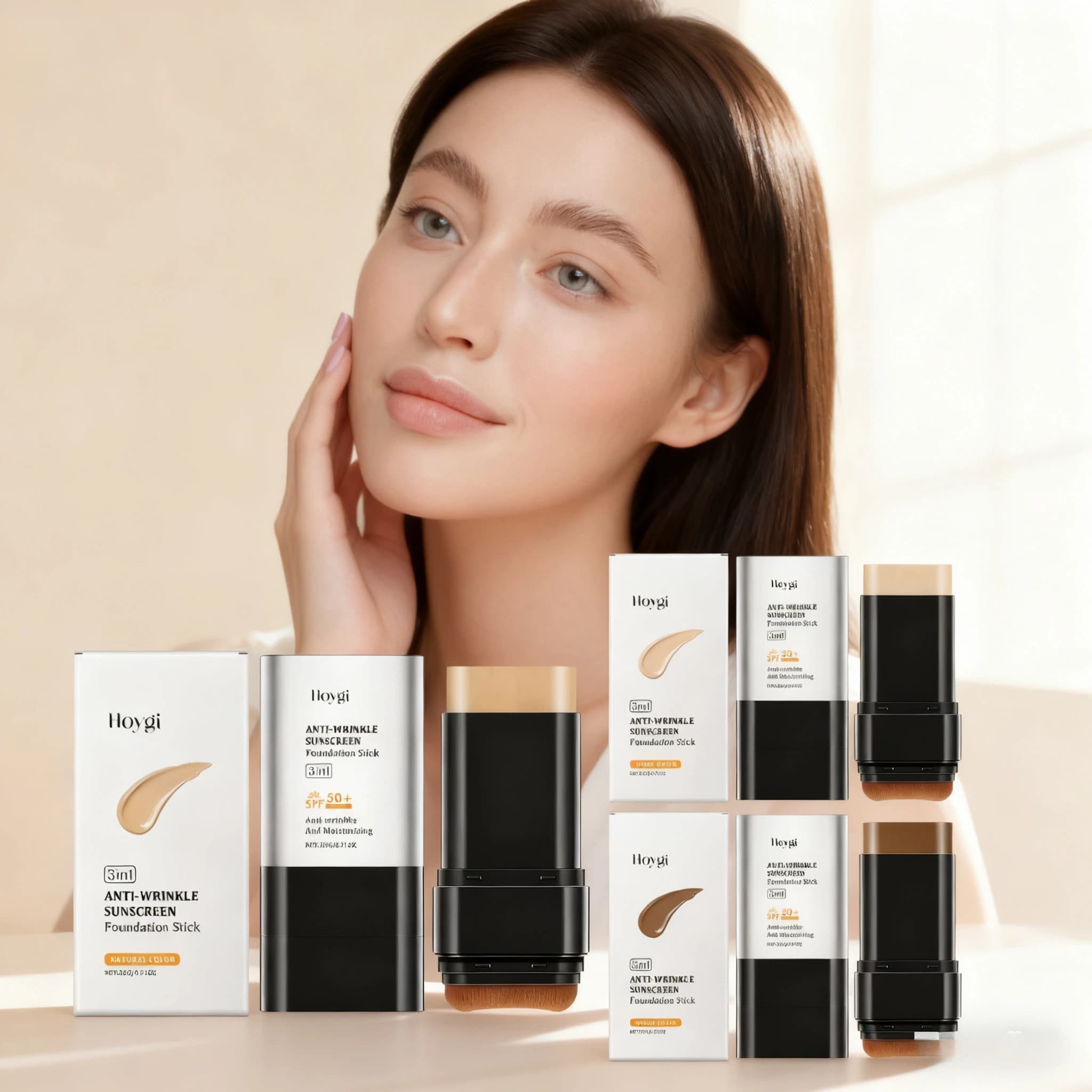 Moisturizing foundation for lazy, light and moisturizing people, matt and transparent laptop, suitable for both fat and dry skins