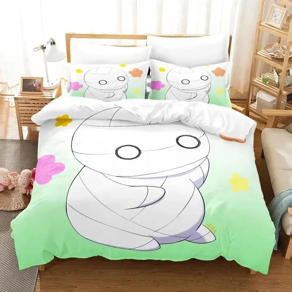 Anime Come mantenere una mummia Set biancheria da letto Singolo Twin Queen Size per bambini Personaggio dei cartoni animati Set copripiumino Tessili per la casa Regali per bambini