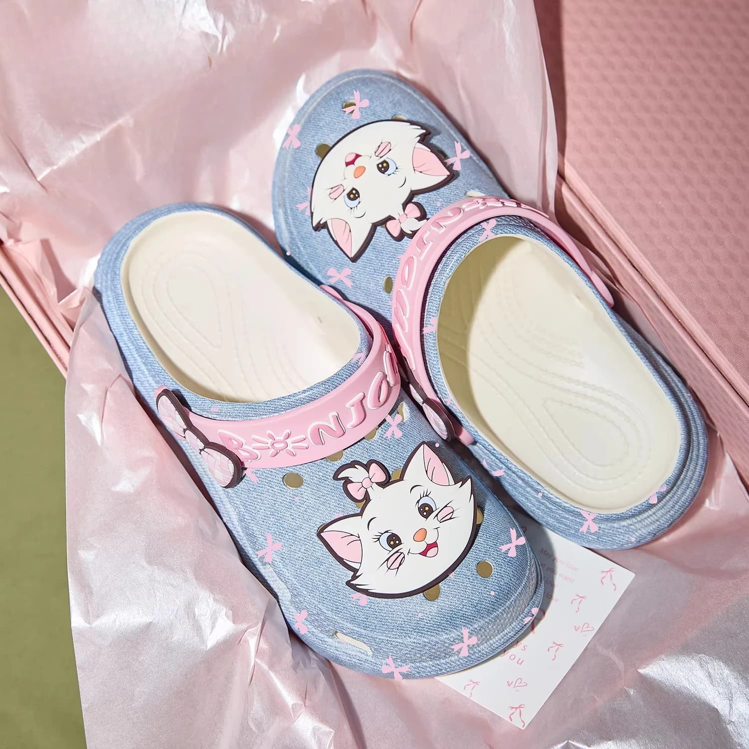 Nuove Ciabatte Disney Marie Cat 2026 per Donna, Sandali Morbidi con Fiocco per Donne e Ragazze, Ciabatte Carine e Comode
