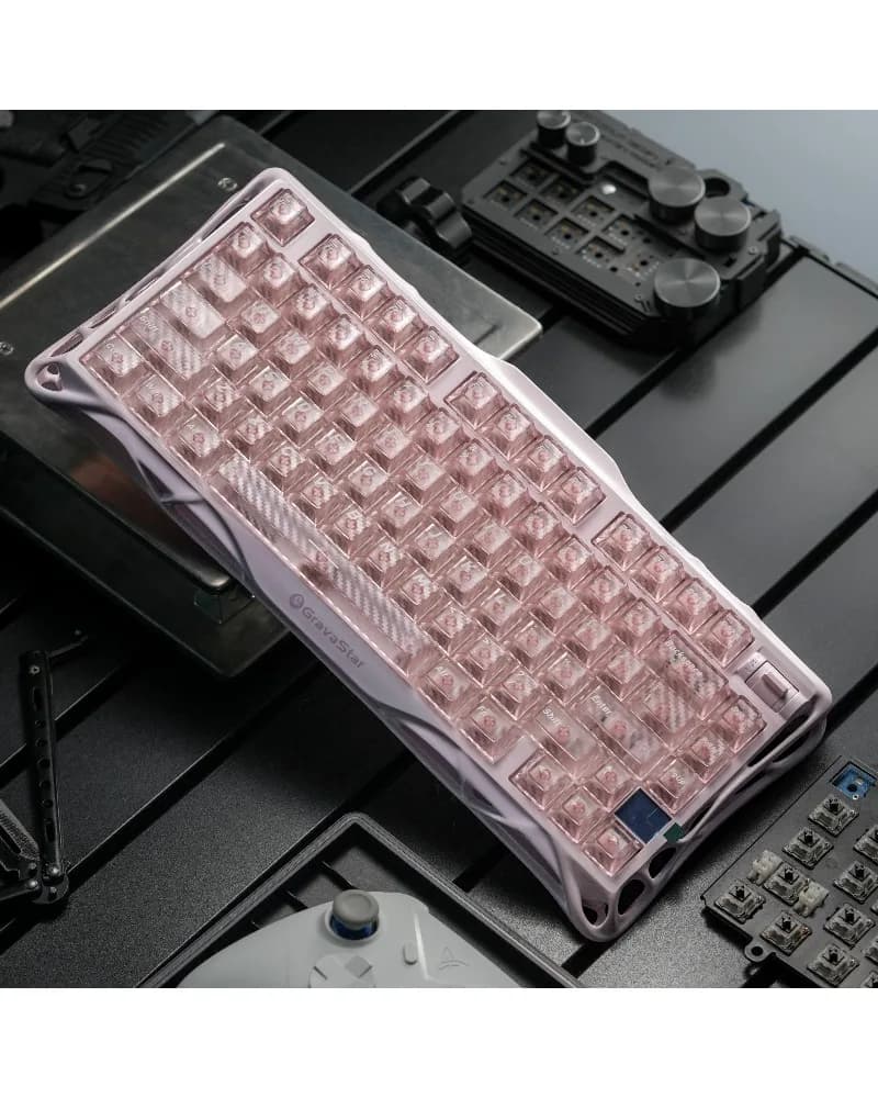 Keycap PC material Original light transmission 119 keys Pink suitable for Wooting and other mechanical keyboards