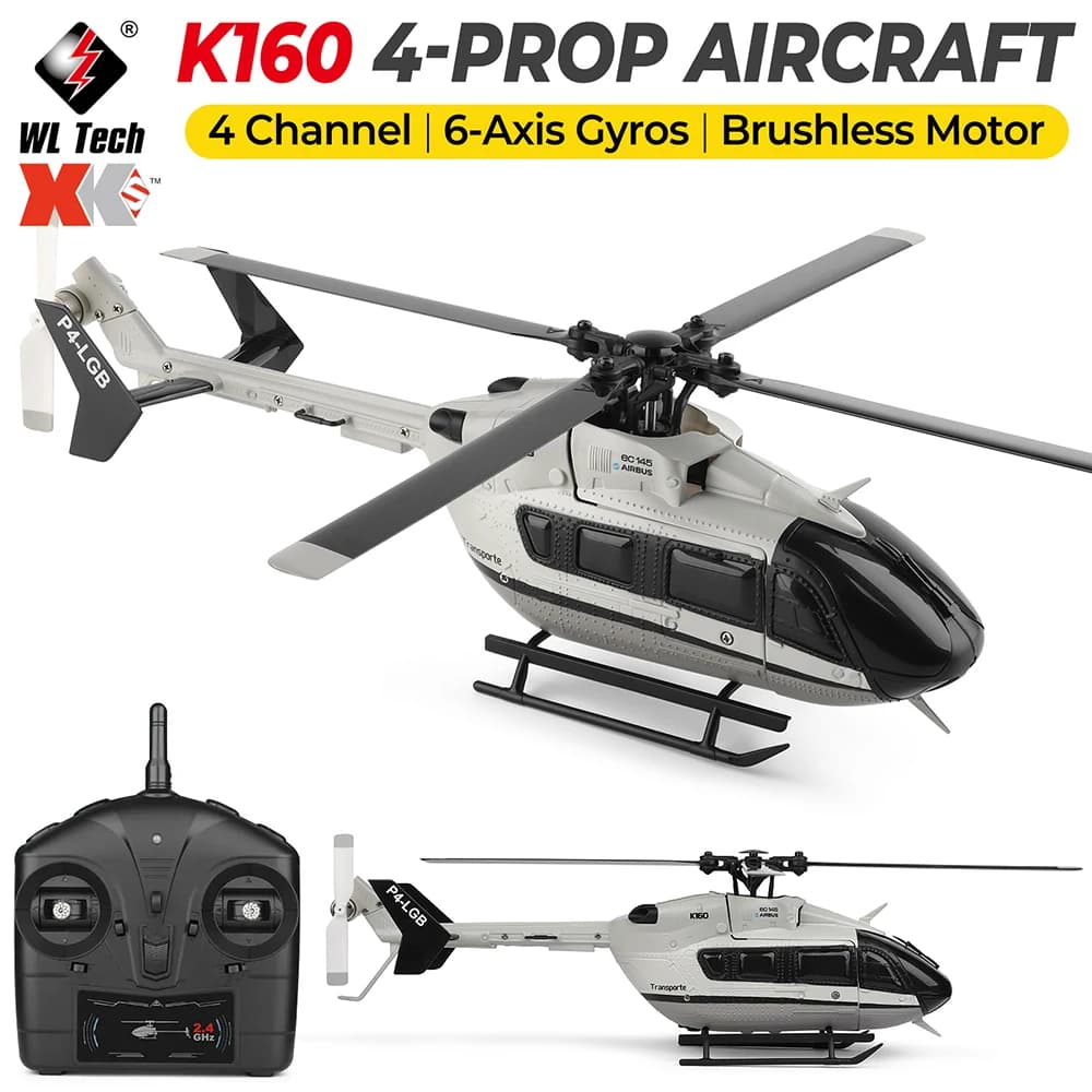 Nuovo WLToys RC Elicottero K160 Motore Brushless Aereo 2.4GHz 4CH 6 assi Giroscopio EC-145 Modello