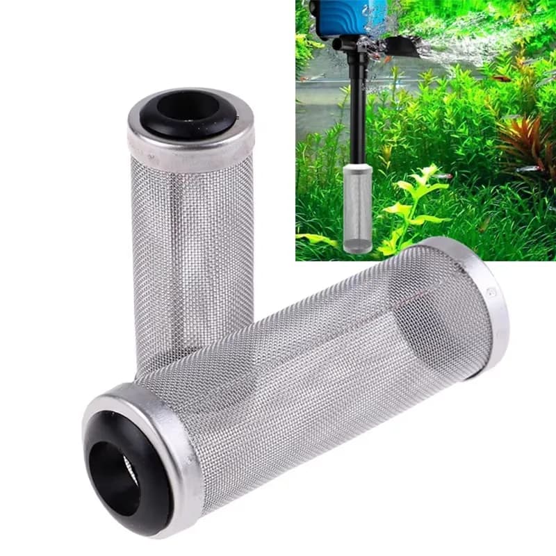 Stainless Steel Fish Tank Filter Inflow Pipe Protector 12mm 16mm Intake Mesh Net Prefilter Accessories