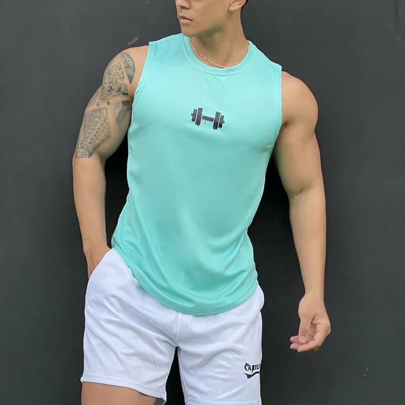 2024 nuovi uomini canotte camicia senza maniche materiale in rete di poliestere Quick Dry traspirante uomo allenamento Fitness basket Top Tee