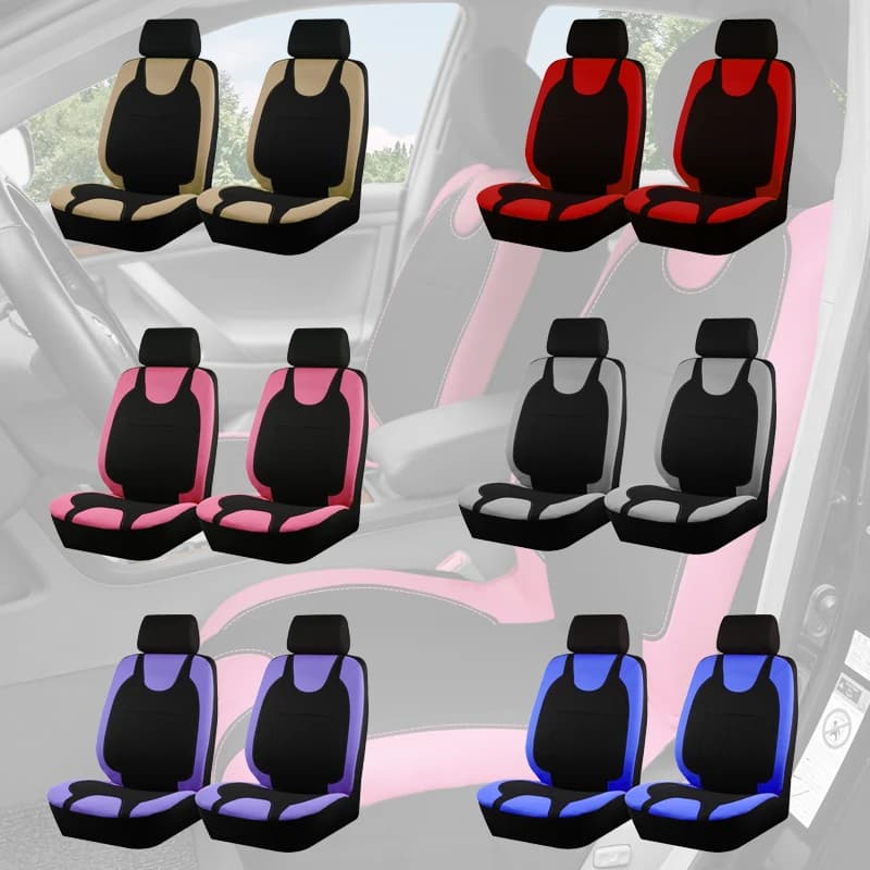 Universal seat covers for 2 front cars suitable for cars SUV truck van interior accessories breathable polyester mesh covers