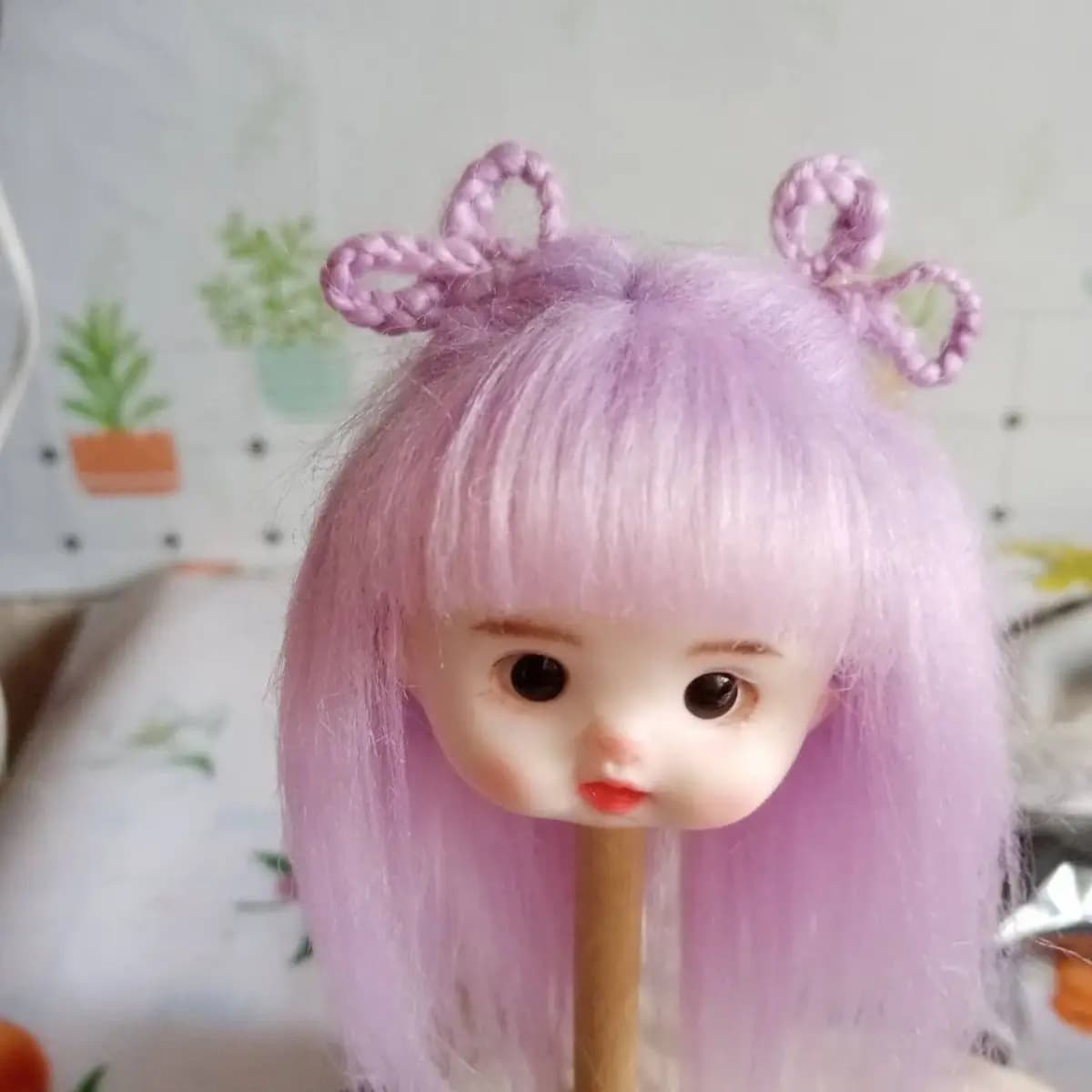 Nuova parrucca per bambola per il 1/6 1/8 bambola Bjd Ob11 parrucca in finta lana fatta a mano giocattoli per ragazze fai da te vestire accessori per bambole regalo per bambini