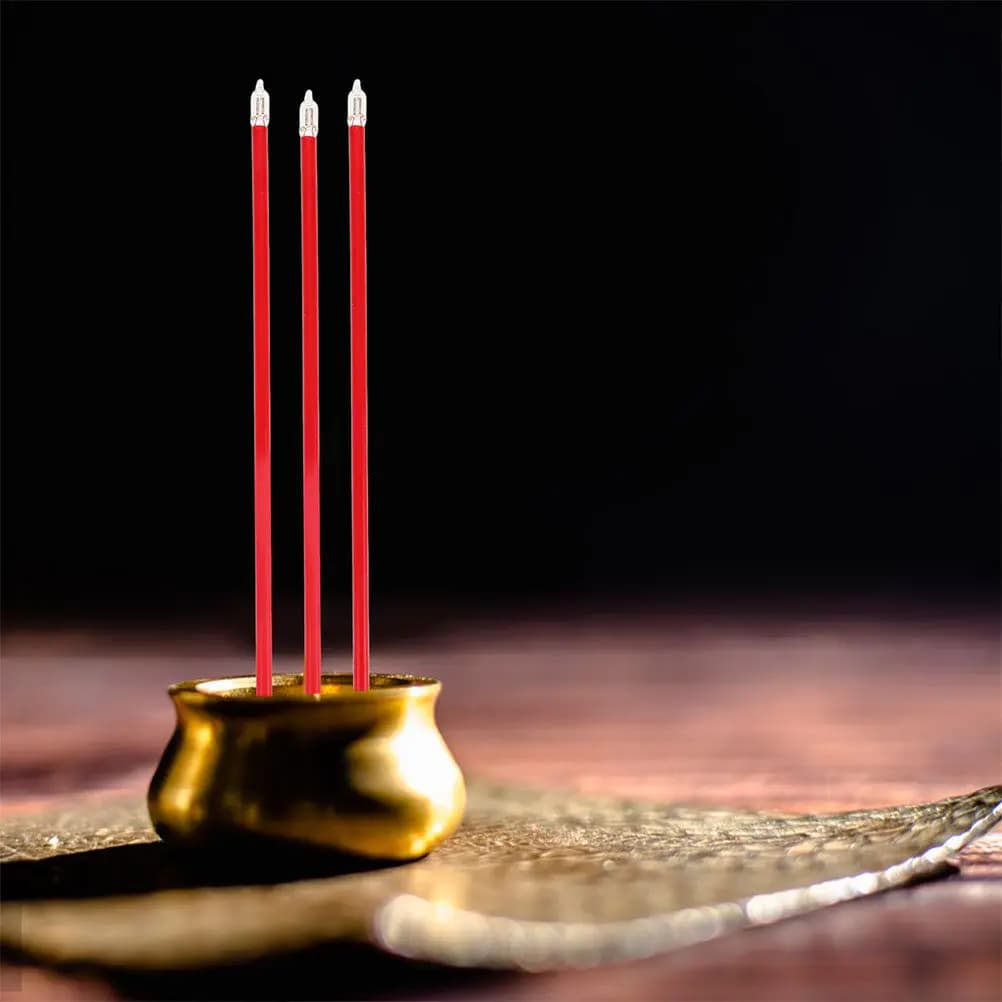 Set di 9 Pezzi per Bruciatore di Incenso Elettrico con LED, Lampada per Benedizioni, Potenziatore di Fortuna e Ricchezza, Decorazione per Tempio e Casa