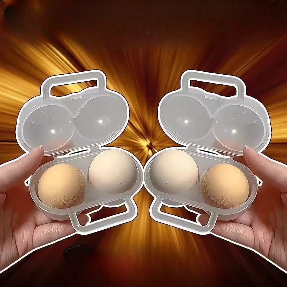 Scatola per la conservazione delle uova Scatola per la conservazione delle uova portatile con doppio scomparto Contenitori per la conservazione delle uova da campeggio all'aperto Scatola per le uova in plastica antiurto