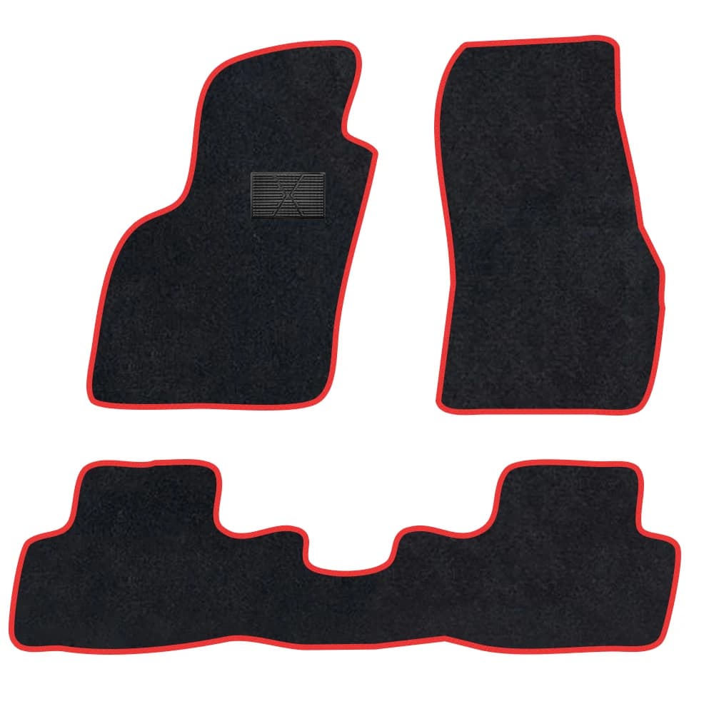 Tappetino per auto per Audi Q3 2018-presente F3 Poliestere scamosciato antiscivolo Supporto nero Rosso Vincolante Trim Edge
