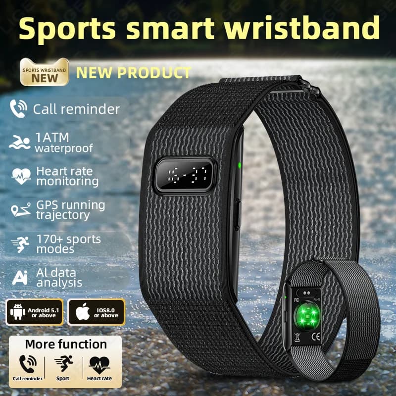 New GPS Smartwatch with Race Tracking, Intelligent Bracelet with Cardiac and Oxygen Frequency Monitoring in Blood, Waterproof 1ATM, Intelligent Watches for Men and Women