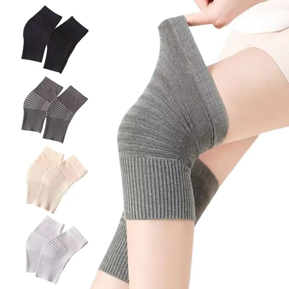 Ginocchiere in Cotone Unisex, Morbide e Termiche, Elastiche, Protezioni per Ginocchia in Maglia Termica, Adatte per Gambe Fredde