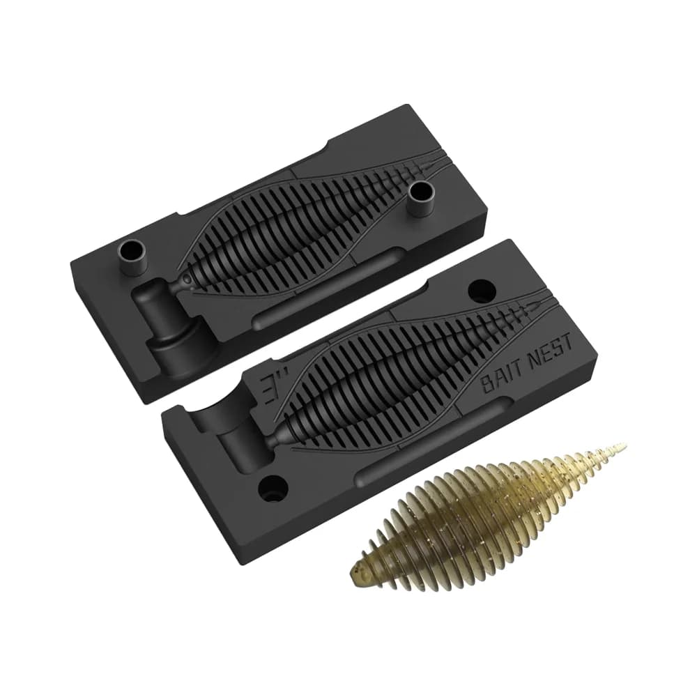 Stampo in alluminio per esche morbide in plastica per la pesca al black bass fai-da-te in fiume, supporto OEM/ODM per stampi a iniezione