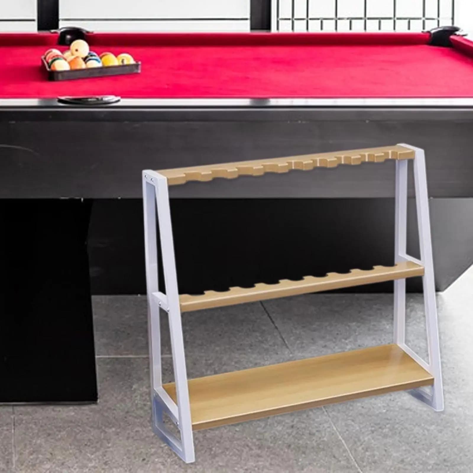 Portastecche da Biliardo Verticale, Accessori per Biliardo, Robusto per Esposizione, Rack Professionale per Stoccaggio, Portastecche da Biliardo da Terra