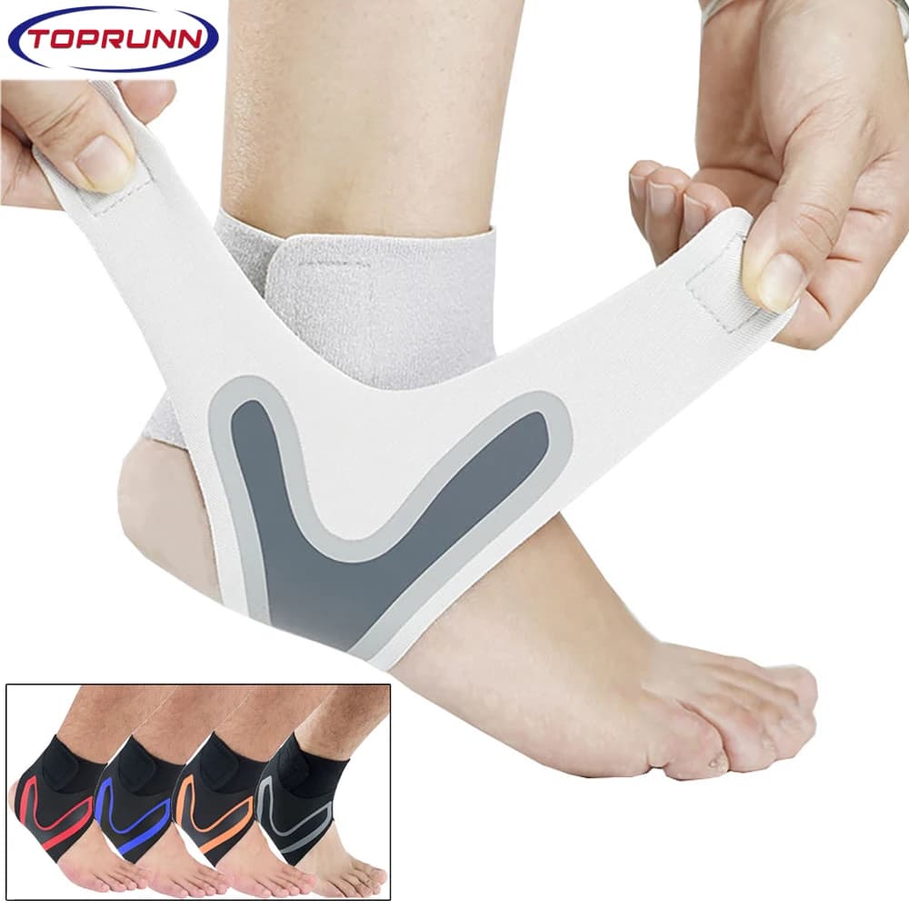 1PC Sport Compressione Supporto per caviglia Stabilizzatore per caviglia Tutore Tendine Cintura per alleviare il dolore Distorsione del piede Avvolgimento per lesioni Basket Calcio