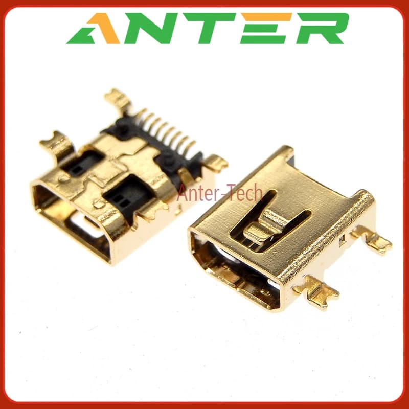 2 pezzi Mini USB 8 pin saldatura jack femmina 8 pin placcato oro connettore SMD fai da te per fotocamera digitale
