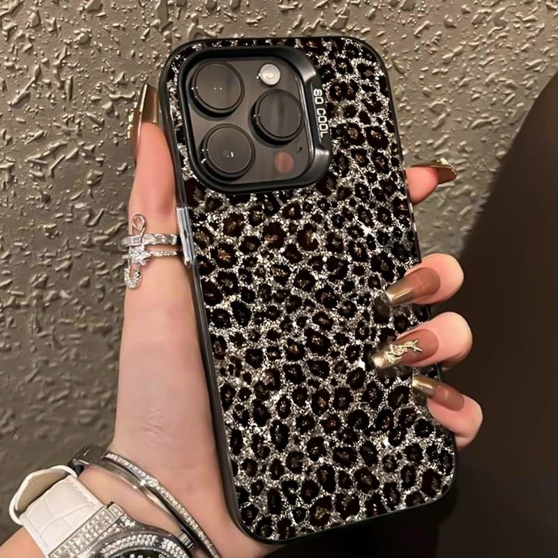 Vintage Leopard Print Design Phone Case For iPhone 17 16 11 12 13 14 15 Pro Max X XS XR 8 7 Plus 17E 16E 17 Air Shockproof Cover