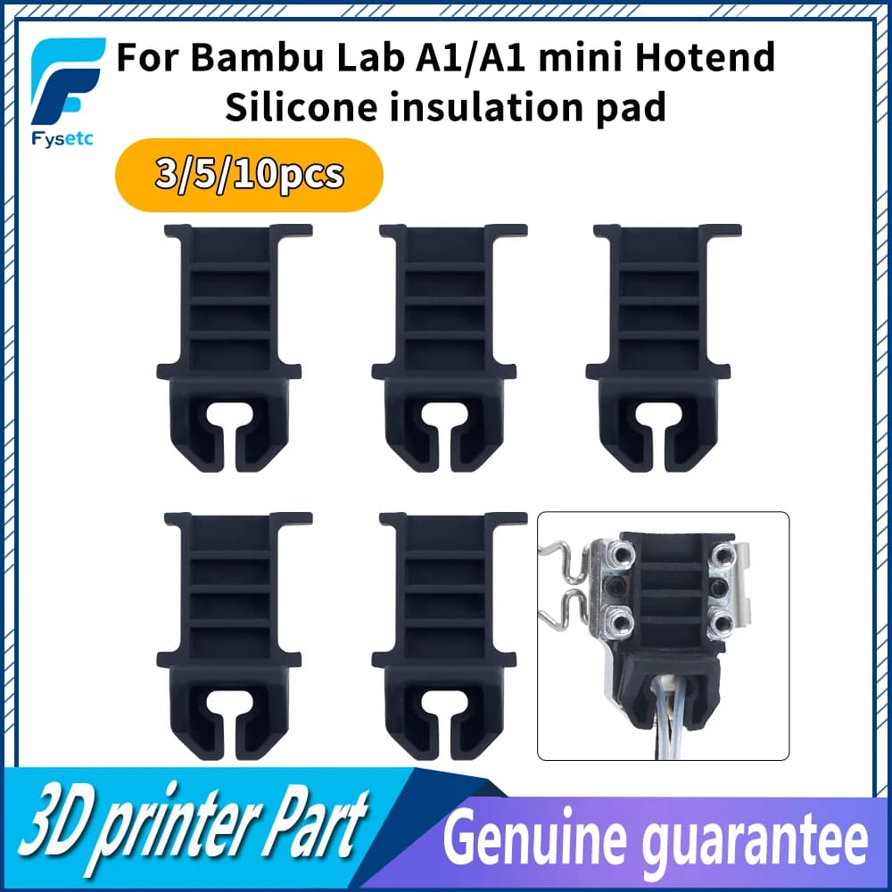 Per Bambu Lab A1/A1 mini Hotend Cuscinetto isolante in silicone 3/5/10 pezzi Hotend Cuscinetto isolante in silicone per parti della stampante 3D