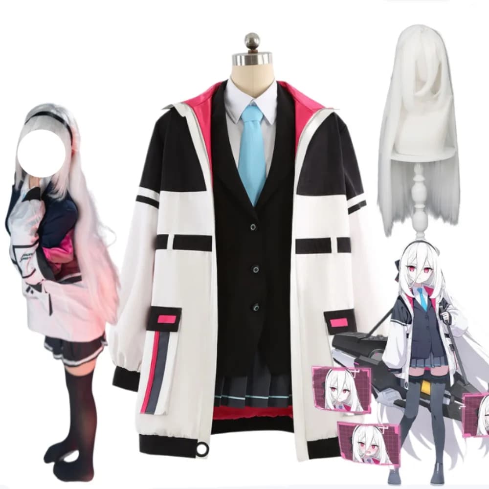 Set Cosplay Complete Jacket and Gonna Short Kei Suit Blue Archive for Adults Woman - Halloween Costume, Carnival, Comic With