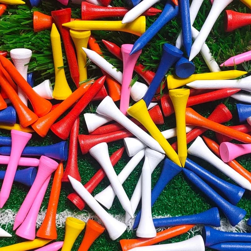 Sedile per pallina da golf in legno di alta qualità, accessori da golf colore misto 100 pezzi, colore casuale