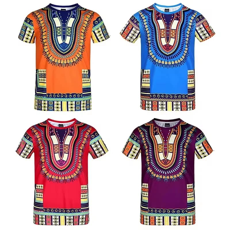 Summer Harajuku 3D Print African Dashiki modelli etnici T Shirt per uomo Kid Fashion Streetwear Tee Shirts Unisex abbigliamento uomo