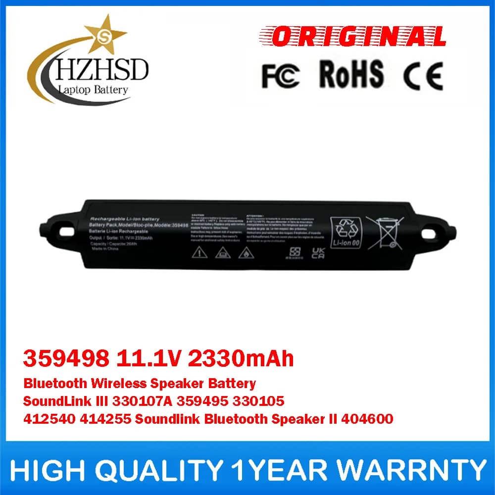 359498 11.1V 2330mAh Genuine Original Bluetooth Wireless Speaker Battery For Bose SoundLink III 330107A 359495 412540 414255