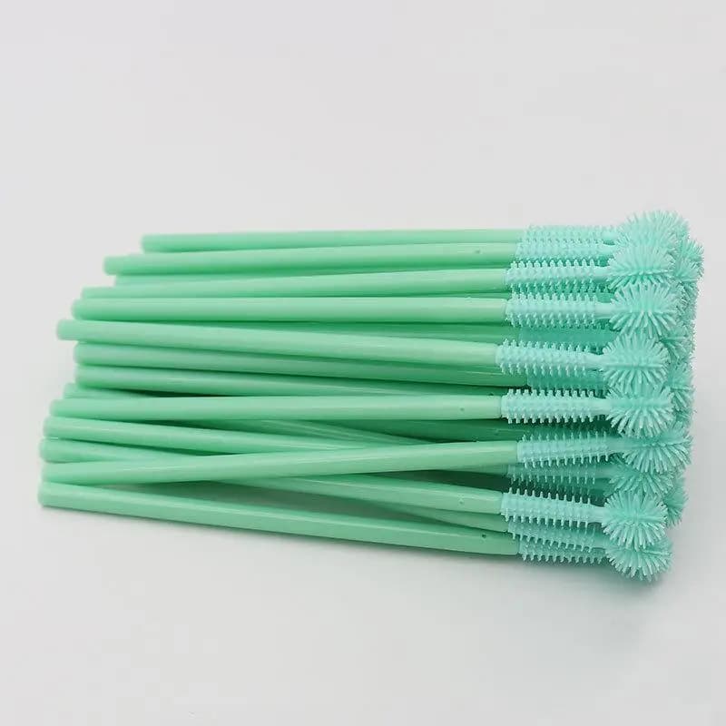 (N) 50Pcs Disposable Silicone Eyelashes Brushes Applicator Eye Lash Mascara Wands Brush Eyelash Extension Women Makeup Tools