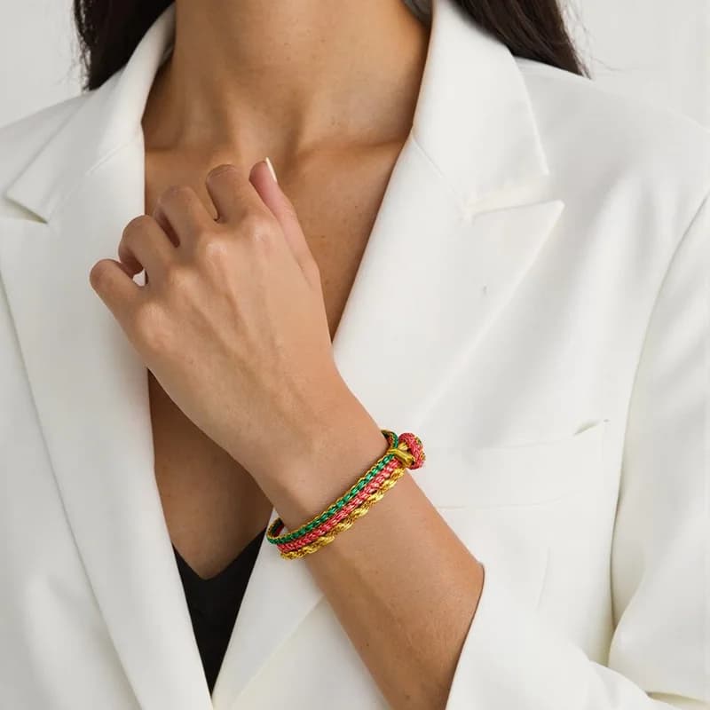 Handmade Braided Women String Bracelet Adjustable 4 Colors Unfading Friendship Braslet Tibetan Colorful Rope Braclet Lucky Joias