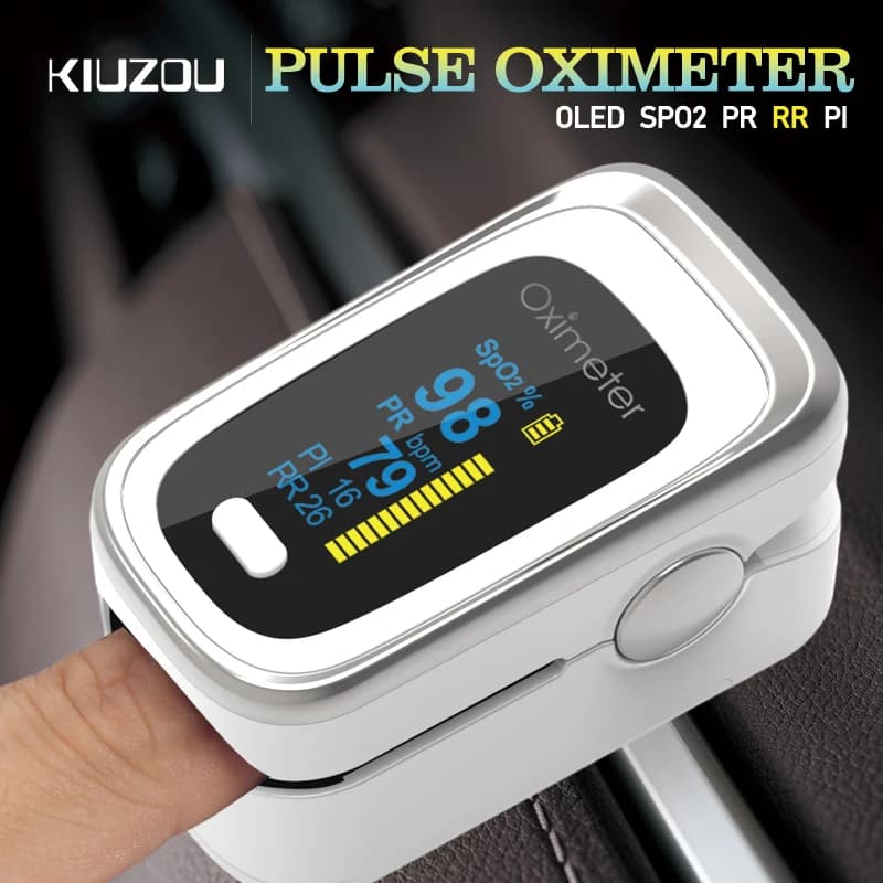 Kiuzou Medical Portable finger pulse oxygen in blood heart rate saturation meter OLED Oximeter de dedo Saturometro Monitor
