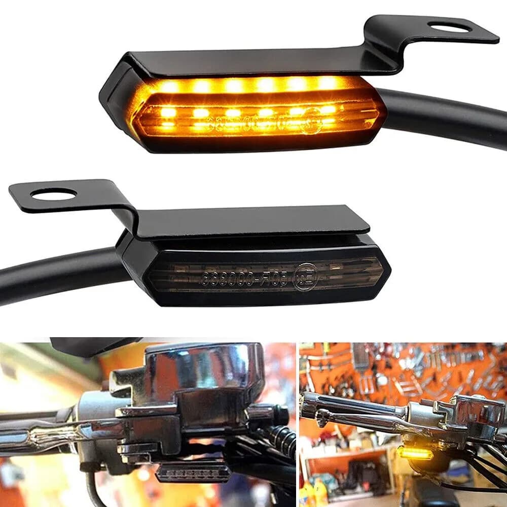 Indicatori di direzione per moto Luce per manubrio Indicatori di direzione a LED per Harley Davidson Sportster 1200 883 Bici da strada, Cruiser