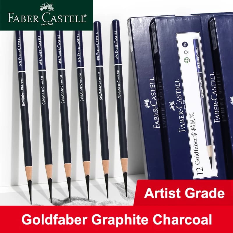 5/6PCS Faber Castell Goldfaber Carbone Grafite Set di schizzi EX-Soft Matite medie dure per disegnare schizzi Ombreggi artisti