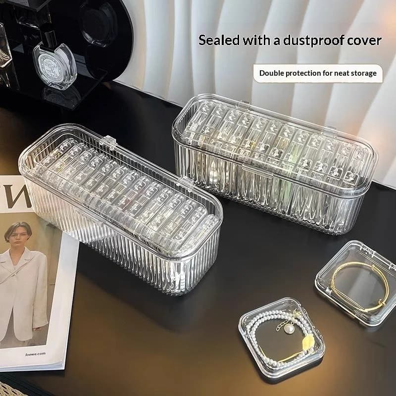 Multifunctional Organizer for Cosmetics and Cheats with Dust Cover, Brush holder and Lipsticks, for Bathroom and Toiletry