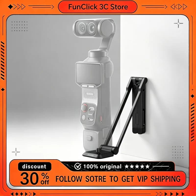 For Insta360 Luna Ultra Magnetic Expansion Mount, 201° Adjustable Tripod Stand, Foldable Multi-scene Camera Mount for Vlog Shoot