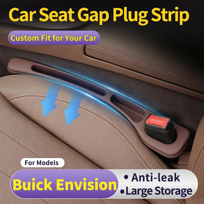 Car gap filler strip for Buick Envision，Car Seat Anti-Drop Gap Strip, Car Storage Strip with Storage Slot, Suitable for Phone