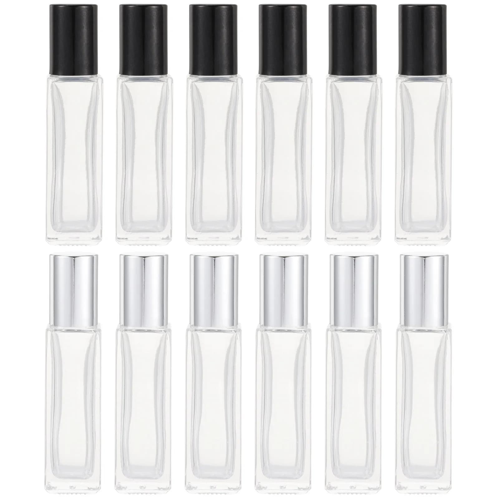12 flaconi in vetro con rullo da 10 ml, flaconi roll-on per oli essenziali, flaconi per profumo ricaricabili a prova di perdite, flaconi da viaggio per sub-confezionamento