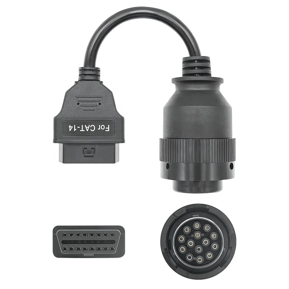 Connettore automatico di alta qualità da 14 pin a 16 pin Connettore OBD per camion per strumento diagnostico CAT ET A dapter