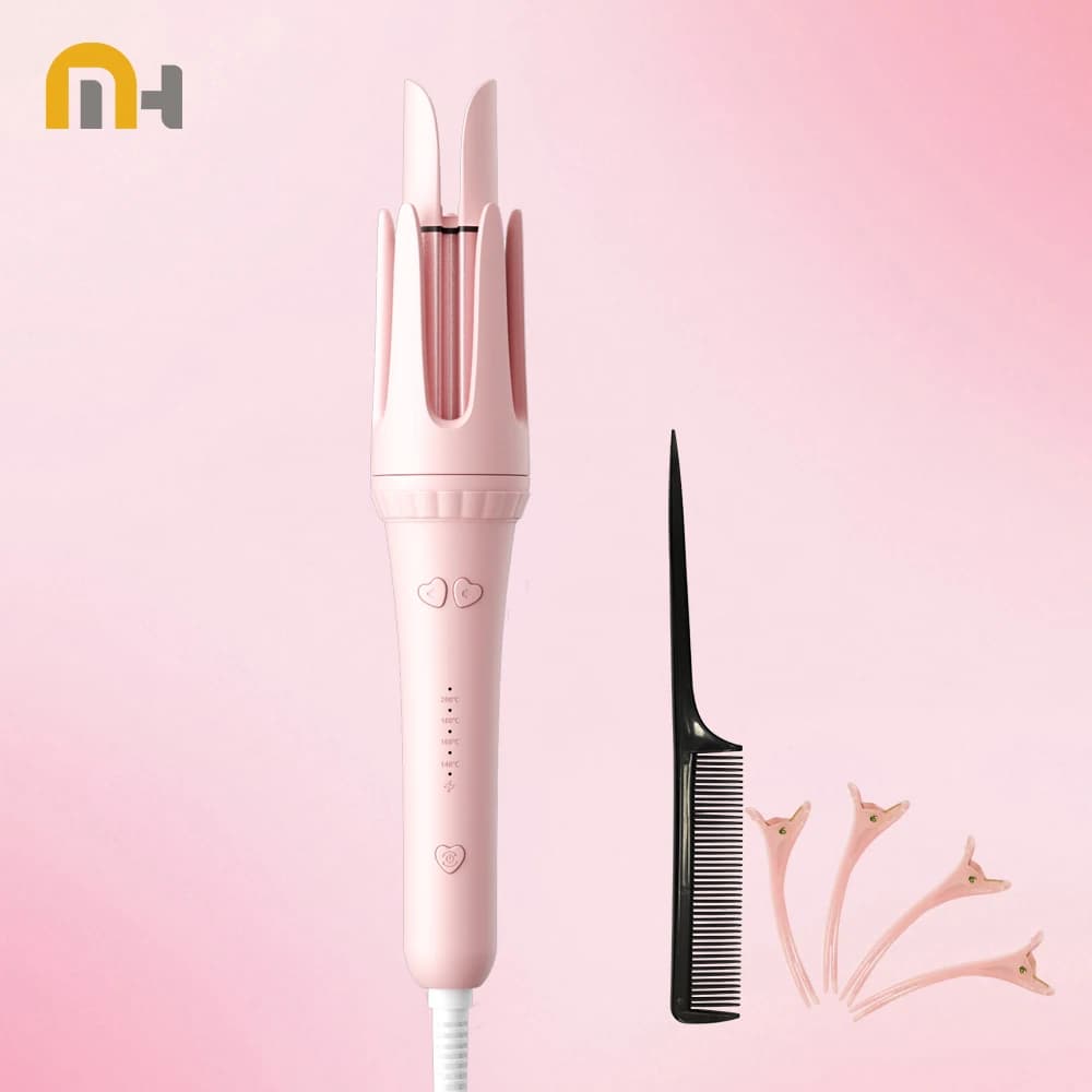 32 mm automatic curling iron with cicaline timer for ceramic hair care to negative ions 4 temperature settings for long-lasting waves