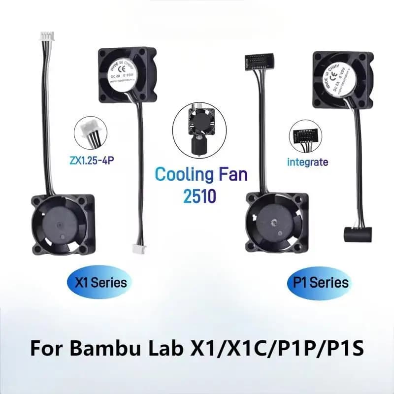 2510 Ventola per Bambu Lab X1/P1 Ventola di raffreddamento Hotend con cavo Rapido Bambulab X1C P1S P1P Termistore riscaldatore Accessori per stampante 3D