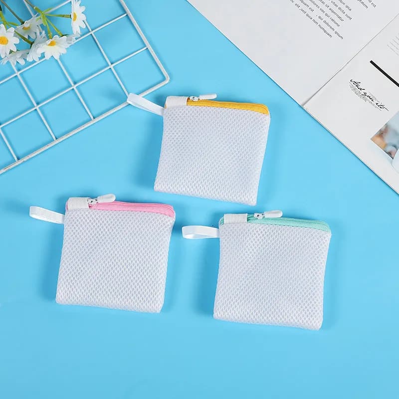 Thick Polyester Mesh Laundry Bag Mini Multi-functional Washing Pouch For Washing Machine